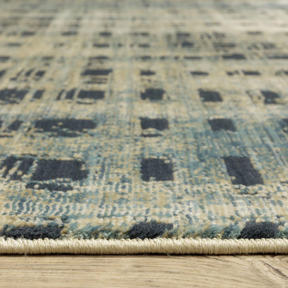 Oriental Weavers Reed RE07B 9&#39;10&quot; x 12&#39;10&quot; Beige and Blue Area Rug, , large