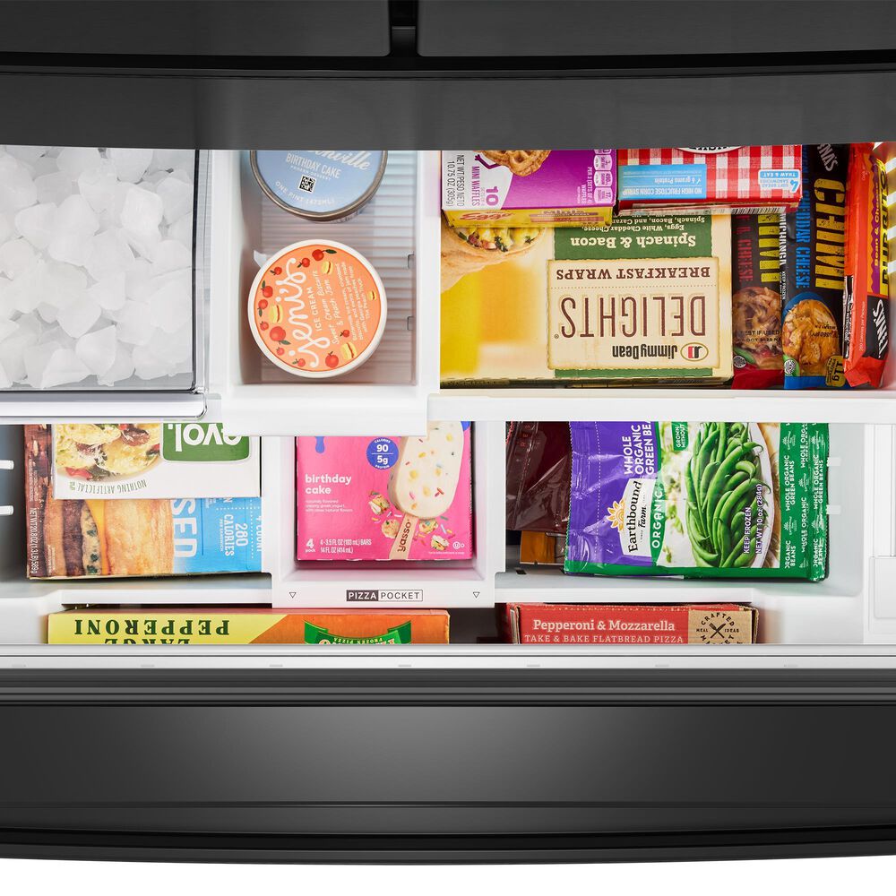 Whirlpool 30 Cu. Ft. French Door Refrigerator in Fingerprint-Resistant Black Stainless Steel, , large