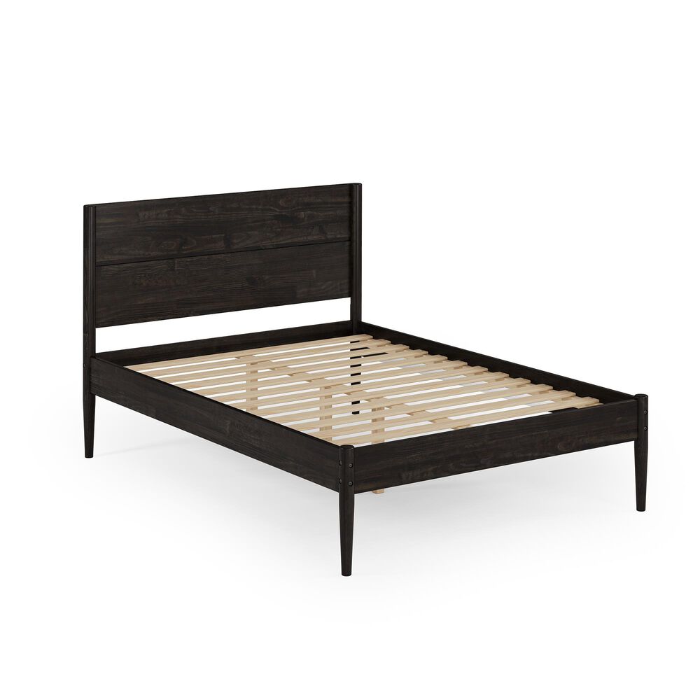 Forest Grove Mid Center Queen Platform Bed in Urban Walnut, , large