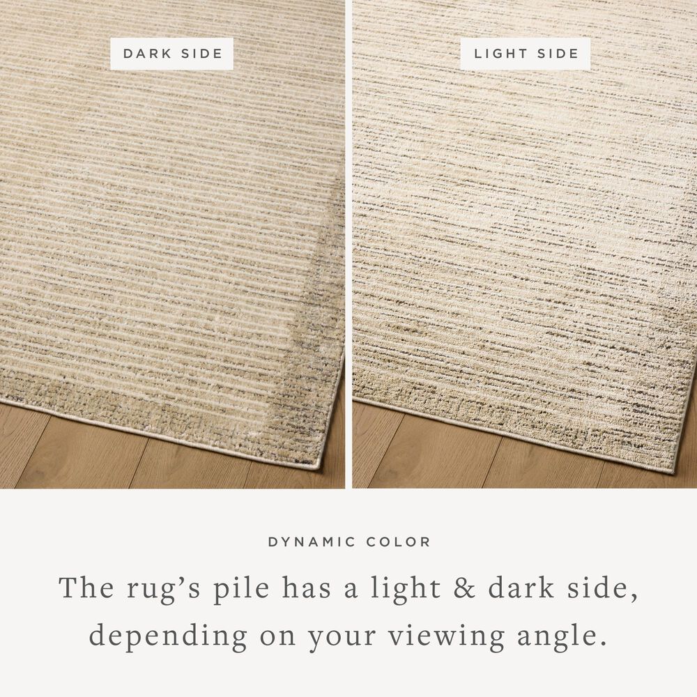 Loloi Bleecker Sand and Charcoal 4&#39; x 6&#39; Area Rug, , large