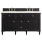 James Martin Vanities Lorelai 60" Double Vanity in Black Onyx with 3 cm Ethereal Noctis Quartz Top, , large