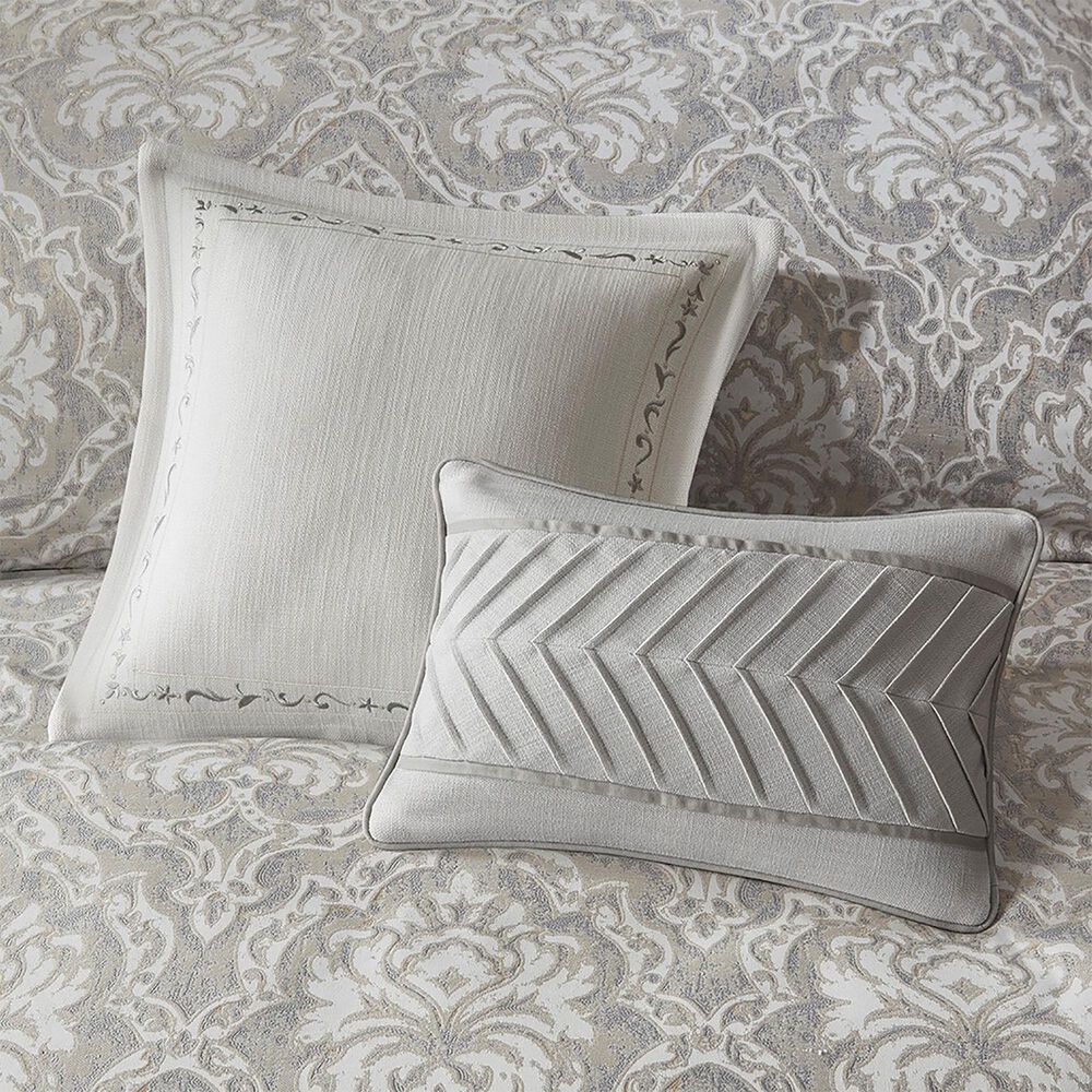 Hampton Park Manor 8-Piece Queen Comforter Set in Grey, , large
