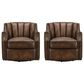 Hydeline Laredo Swivel Chair in Aged Maple (Set of 2), , large
