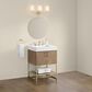 37B Mauri 24" Single Bathroom Vanity with Metal Baase in Walnut Drift with High-Profile 4" White Composite Stone Top, , large