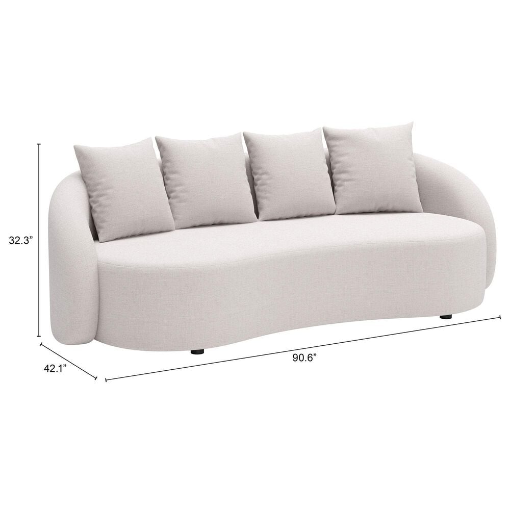 Zuo Modern Sunny Isles Patio Sofa in Beige, , large