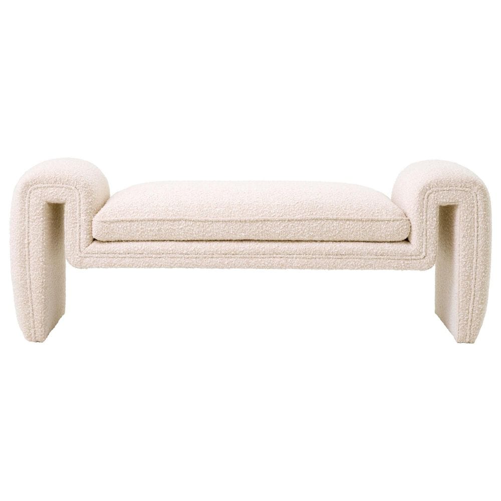 Eichholtz Tondo Small Bench in Boucle Cream, , large