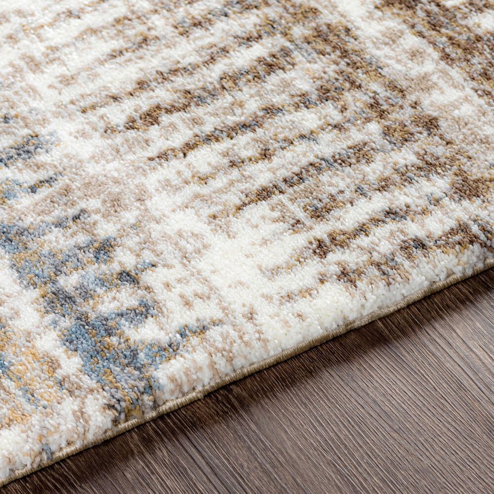 Surya Portofino Cream, Taupe, Tan, Light Slate, Medium Brown and Light Blue 5&#39;3&quot; x 7&#39; Area Rug, , large