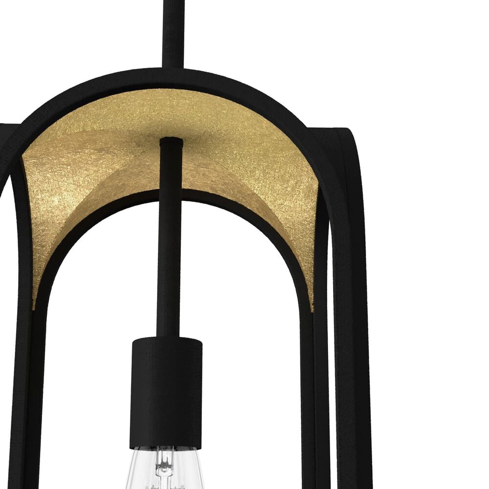 Hunter Dukestown 1-Light Mini Pendant in Natural Iron and Gold Leaf, , large