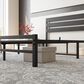 Hearth and Haven Queen Platform Bed Frame with Wood Headboard in Black, , large