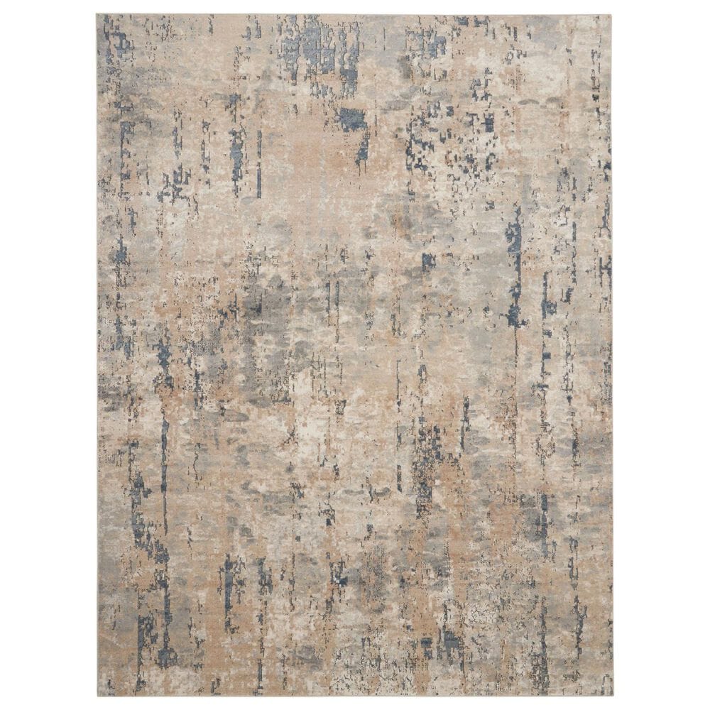 Nourison Quarry QUA01 10" x 14" Beige and Grey Area Rug, , large