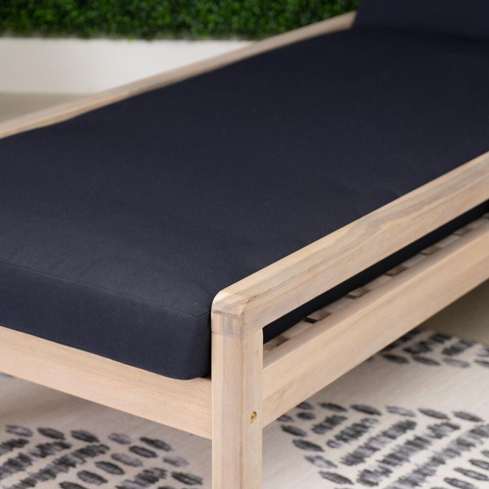 Linon Home Decor Teagon Patio Chaise Lounger in Beige, , large