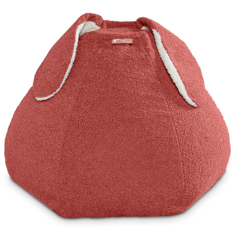 Jaxx HopSeat Bunny Oval Shaped Large Bean Bag Chair in Rosewood, , large