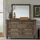 Belle Furnishings Americana Farmhouse Landscape Mirror in Dusty Taupe, , large