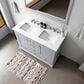 Lexora Home Dukes 48" Double Bathroom Vanity in Dark Grey with 2 cm White Quartz Top and Rectangular Sinks, , large