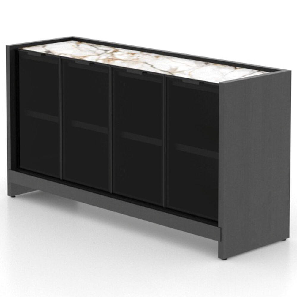 Declan Dining 4-Door Buffet in Cognac Peppercorn Washed and Shell, , large