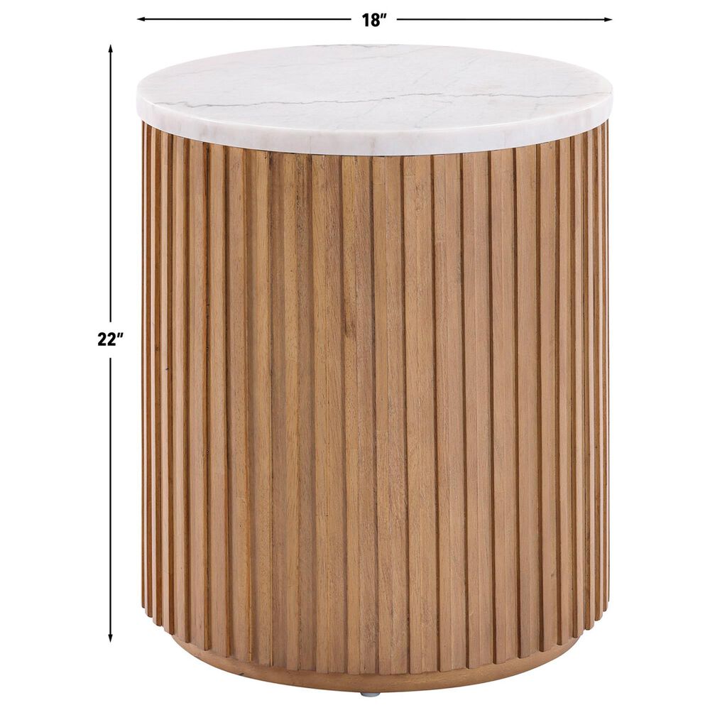 Crystal City Colvin End Table in Warm Toffee and White, , large