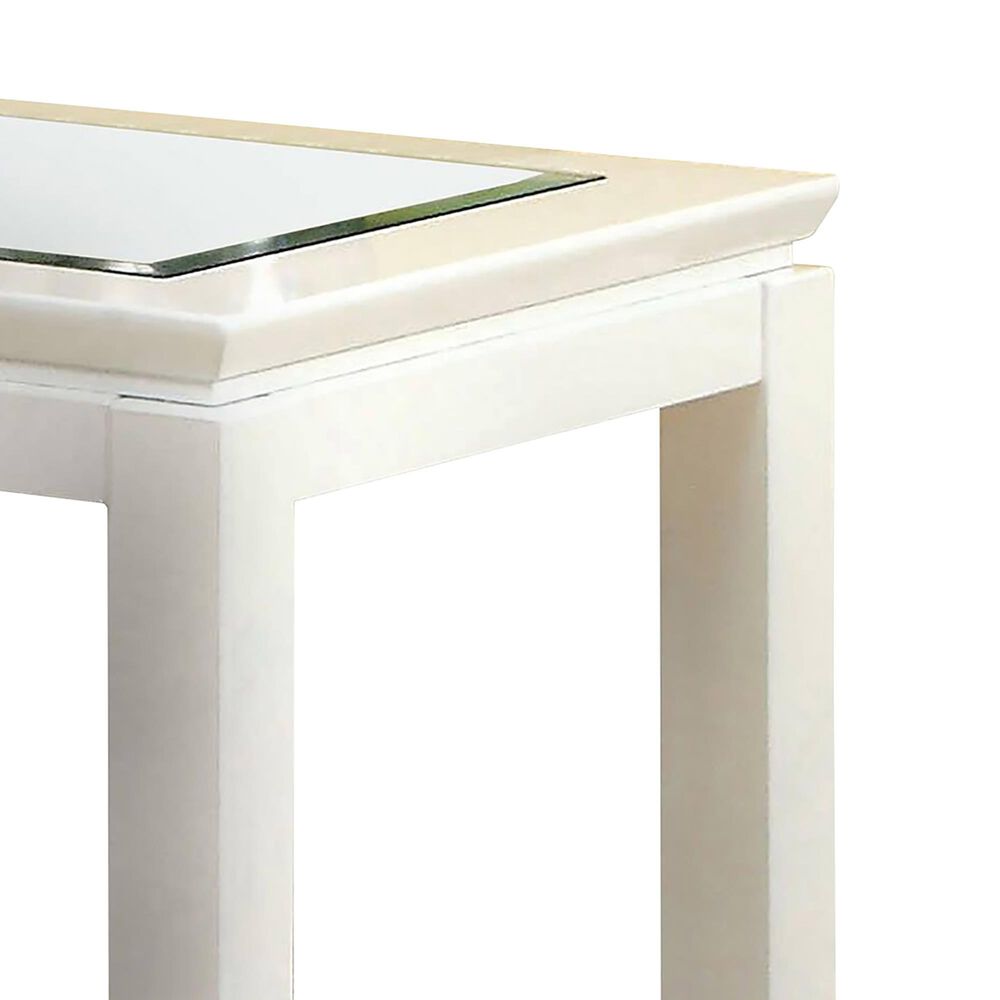 Furniture of America Loper End Table in White, , large