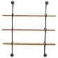 Maple and Jade 38" Wall Shelf in Oiled Brown and Sleek Black, , large