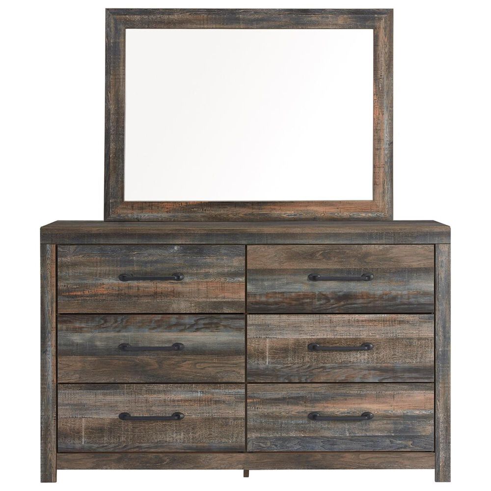 Ashley Drystan 4 Piece Twin Panel Bed Set in Rustic Brown, , large