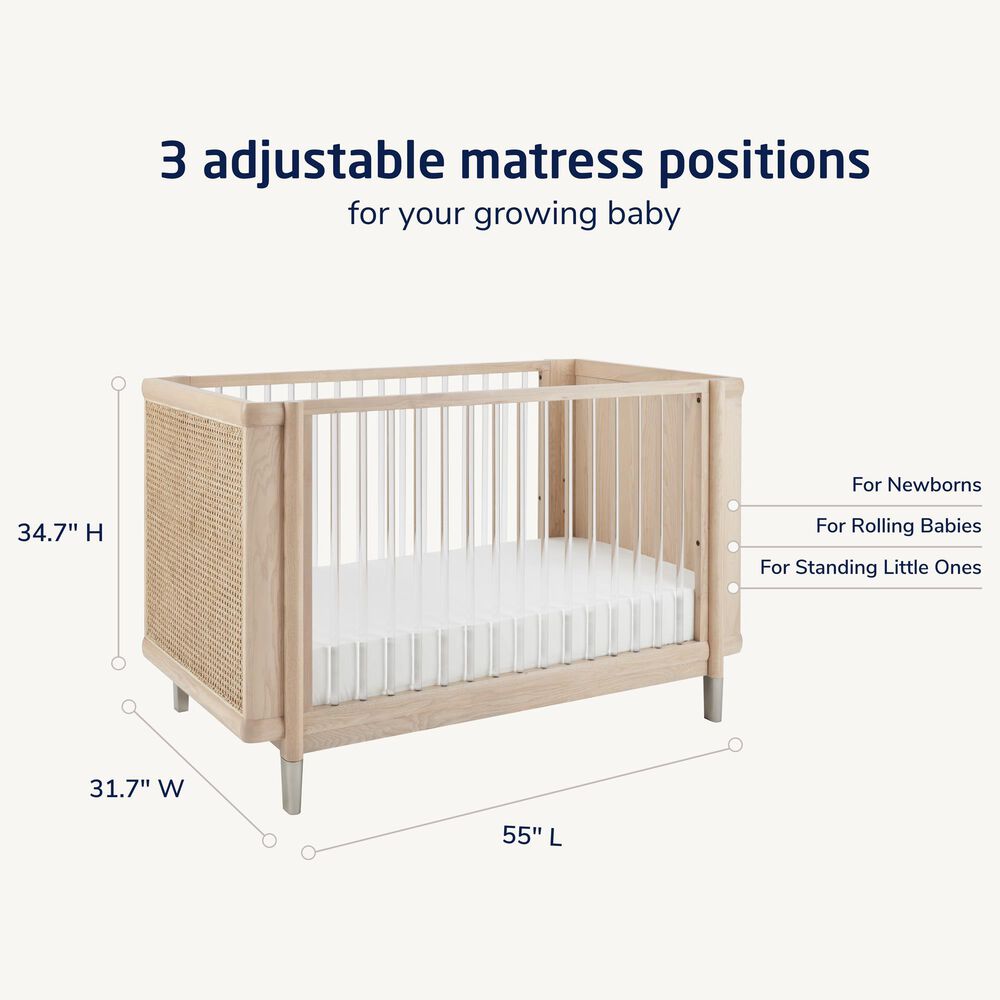 Maxi Cosi Brisa 4-in-1 Convertible Crib in Whitewash Ash, , large