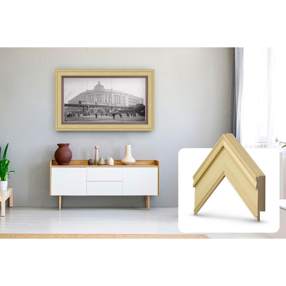 Deco TV Frames Premiere 43" Frame Bezel for Samsung the Frame TV in Antique White, , large
