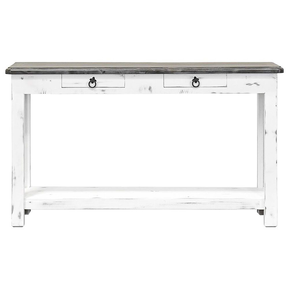 Rustic Imports Promo 2-Drawer Console in Sanded and White Weather, , large