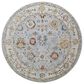 Surya Reina REN-2306 Light Gray, Cream, Denim, Rust, Mustard and Olive 6"7" Round Area Rug, , large