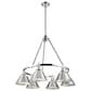 Golden Lighting Orwell 6-Light Chandelier with Pewter Shade in Chrome, , large