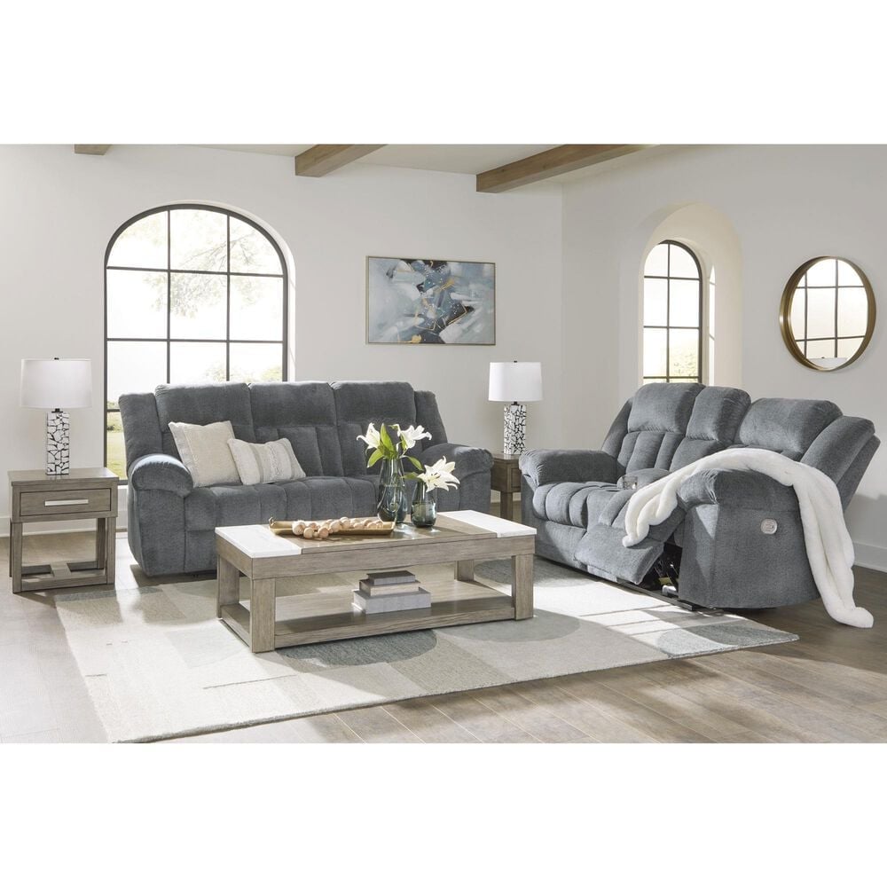 Ashley Tip-Off Power Reclining Sofa in Slate, , large