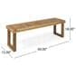 Hearth and Haven Nestor Patio Bench in Natural, , large