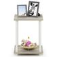 HOMLUX 2-Tier End Table in Sonoma Oak and White (Set of 2), , large