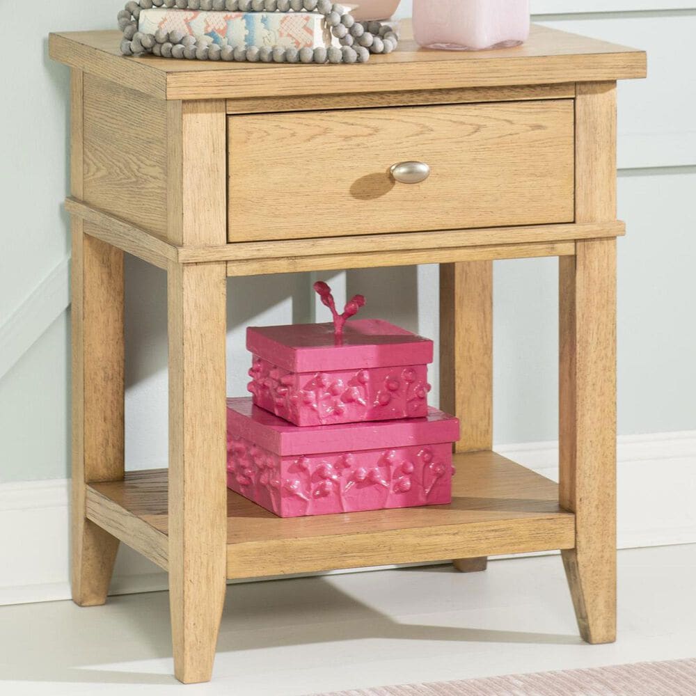 St Claire Home Today's Traditions 1 Drawer Open Nightstand in Natural Hickory, , large