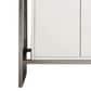 James Martin Vanities Boston 31.5" Single White Door Bathroom Vanity in Brushed Nickel with 3 cm White Glossy Resin Countertop and Rectangular Sink, , large