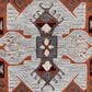 L&R Resources Sinuous Textile Southwestern 6" Octagon Terracotta, Gray and Blue Area Rug, , large