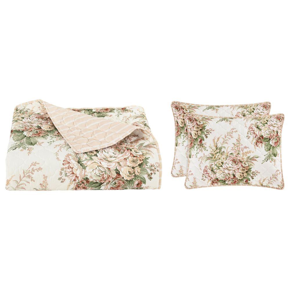 Royal Court Estelle 2-Piece Twin/Twin XL Quilt Set in Coral, , large