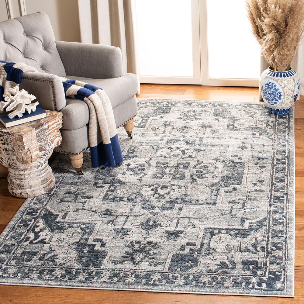 Safavieh Oregon 3&#39; x 5&#39; Navy and Ivory Area Rug, , large