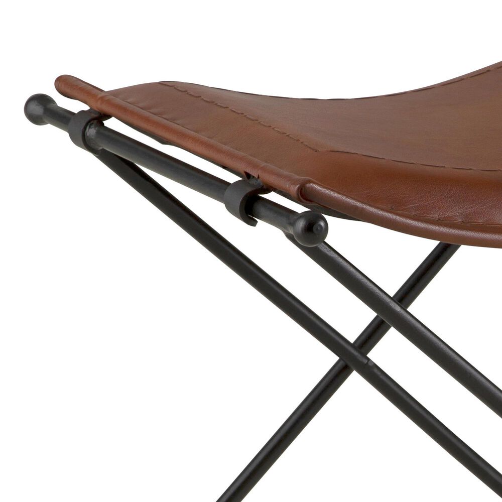 Martin Svensson Home Silla Bench with Cinnamon Brown Cushion in Black, , large
