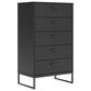 Ashley Socalle 4-Piece Queen Platform Bedroom Set in Black, , large
