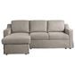 Lifestyle Solutions Haddington Stationary Convertible Sleeper Sofa with Chaise in Flax, , large