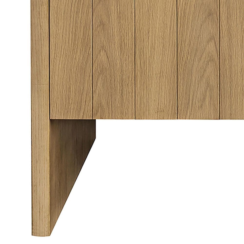 James Martin Vanities Hudson 60&quot; Single Bathroom Vanity in Light Natural Oak with 3 cm Carrara White Marble Top and Rectangular Sink, , large