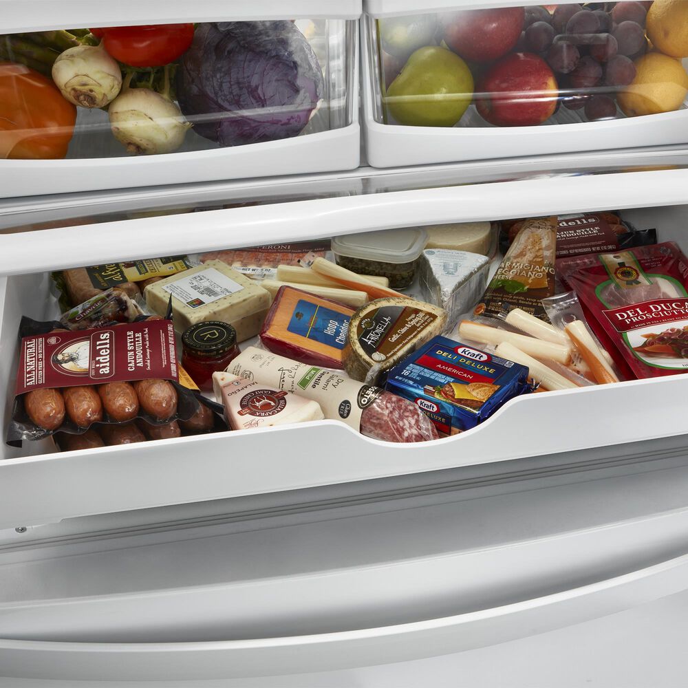 Whirlpool 22.1 Cu. Ft. Freestanding French Door Refrigerator in Black Stainless Steel, , large