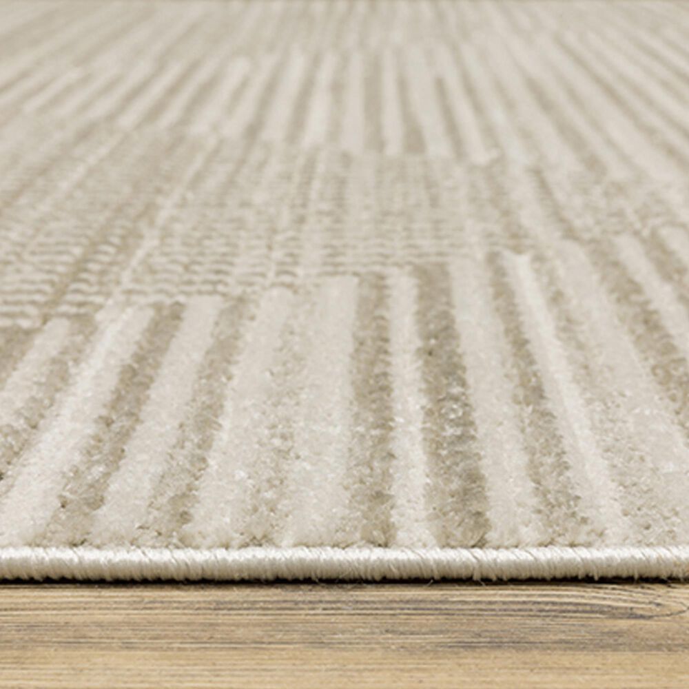 Oriental Weavers Bauer Geo Illusion 9&#39;10&quot; x 12&#39;10&quot; Beige Area Rug, , large