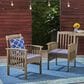 Hearth and Haven Casa Outdoor Dining Chair with Purple Cushion in Dark Grey (Set of 2), , large