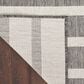 Nourison Positano POS03 Charcoal and Ivory 6" x 9" Indoor/Outdoor Area Rug, , large
