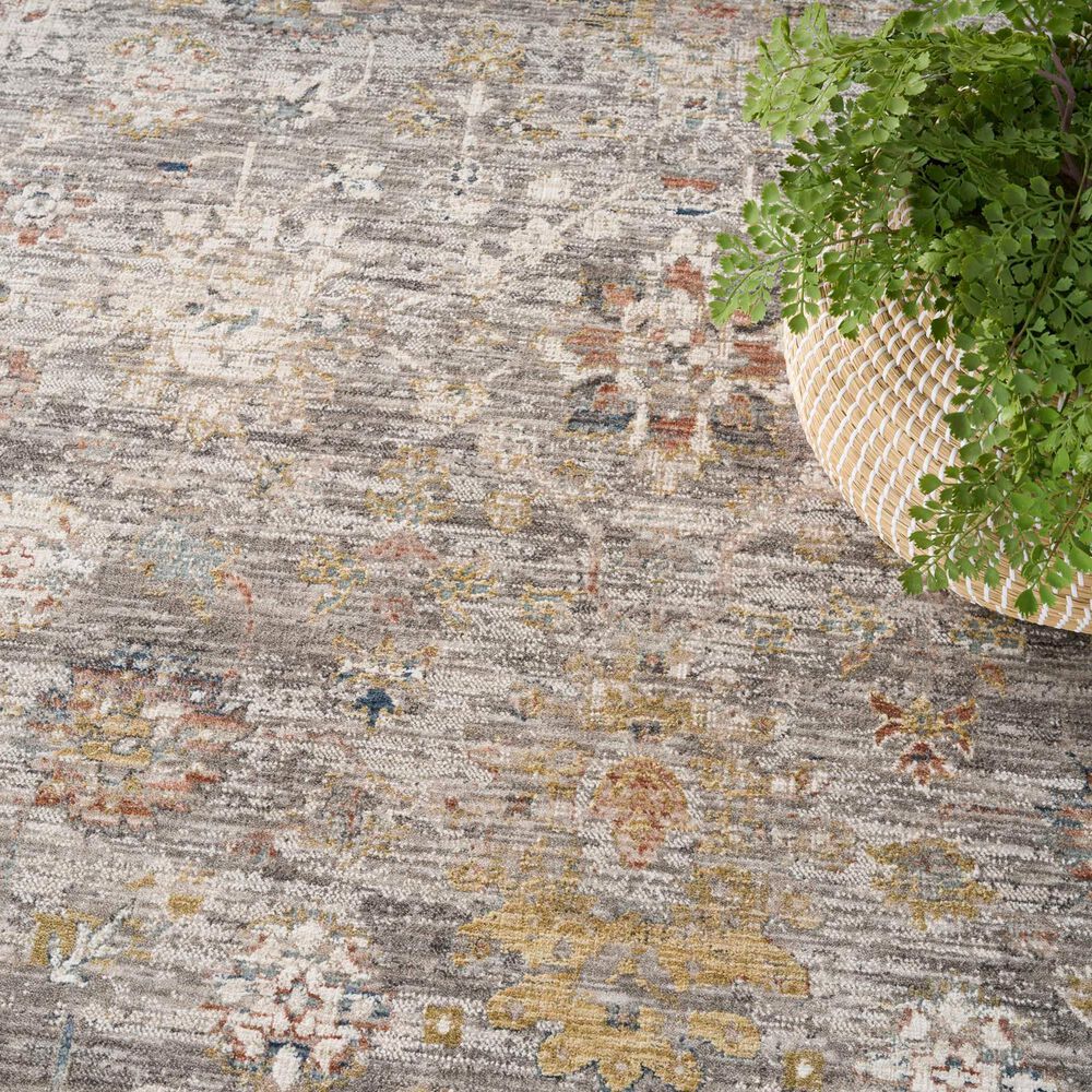 Nourison Antique Fusion Grey 2'2" x 10' Runner, , large