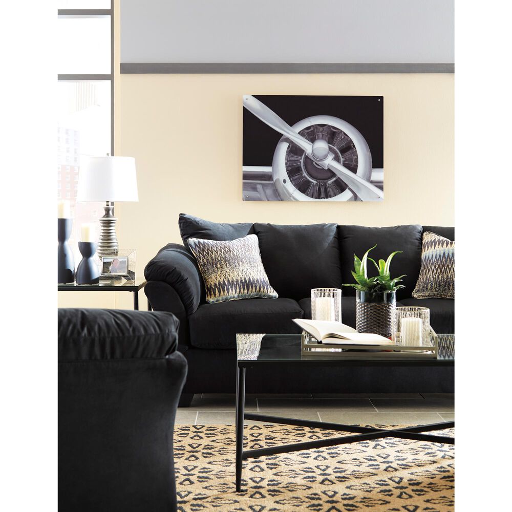 Ashley Darcy Stationary Sofa in Black, , large