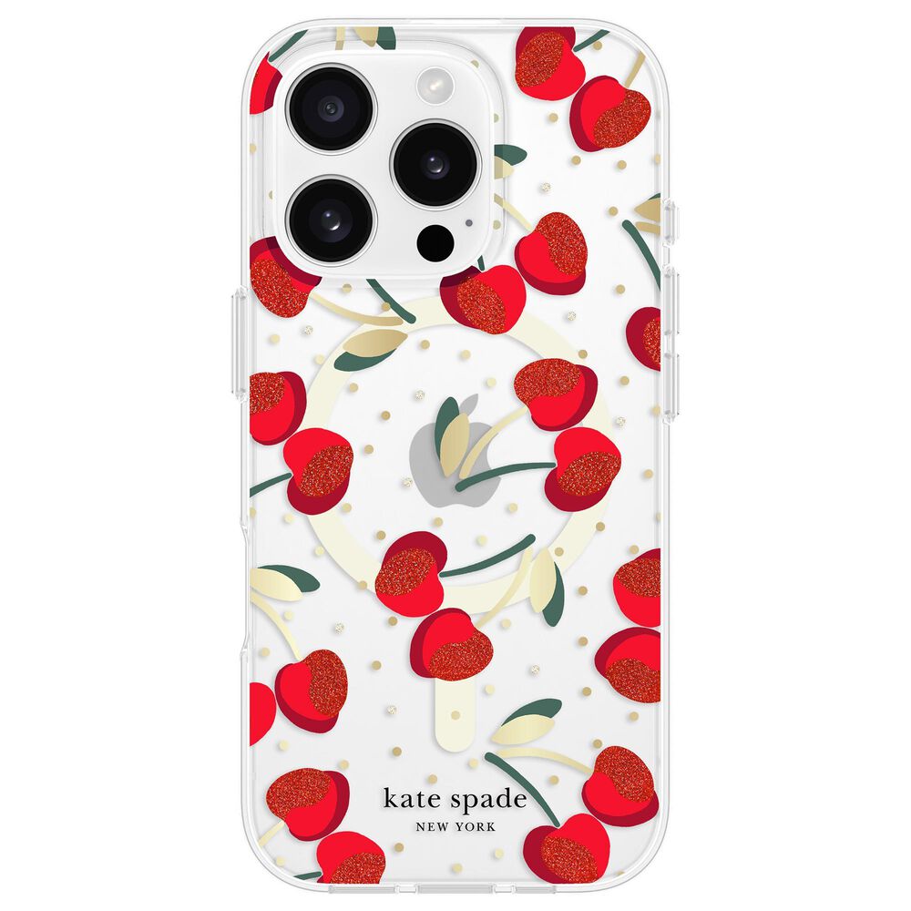 Kate Spade Protective MagSafe Case for Apple iPhone 16 Pro in Cherry Dot, , large