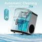 Euhomy 35 Lbs Portable Nugget Ice Maker with Automatic Cleaning in Silver, , large