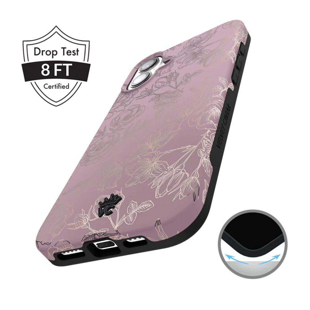 Velvet Caviar MagSafe Case for Apple iPhone 16 Plus - Dusty Rose Chrome Floral, , large
