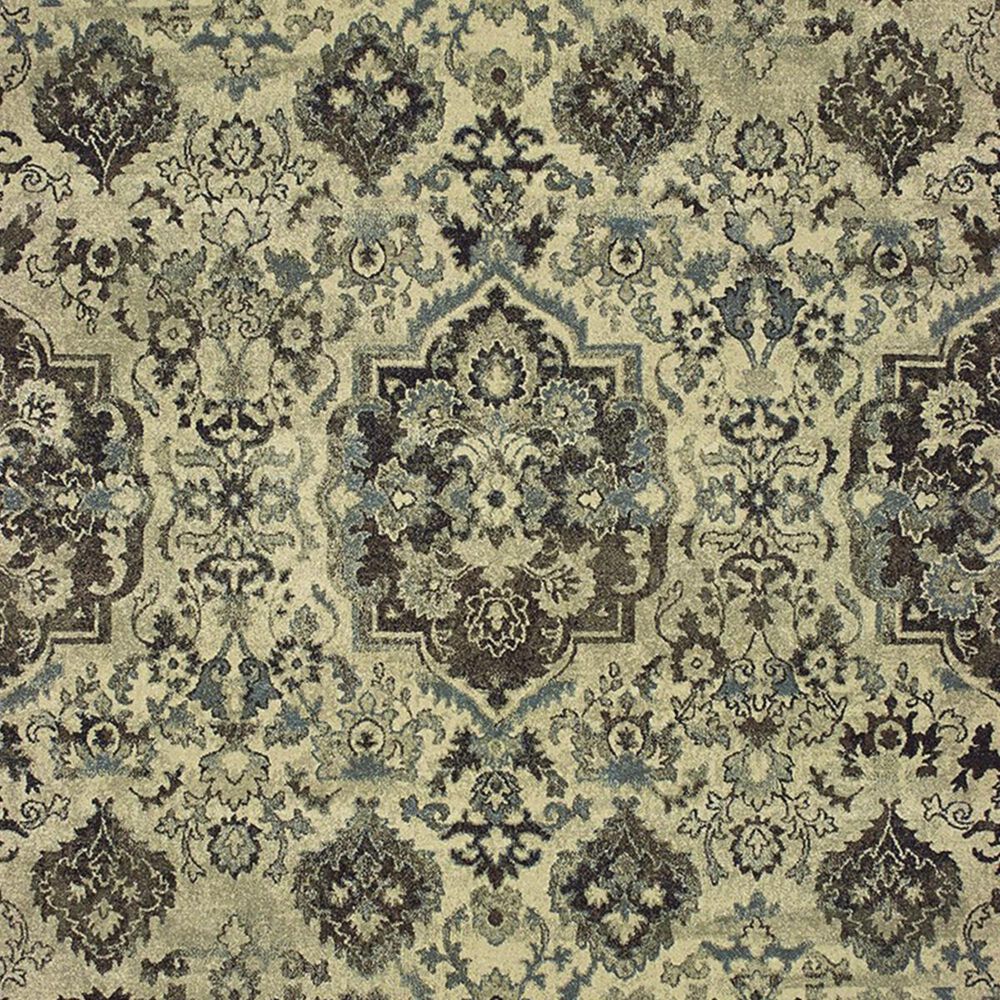 Oriental Weavers Raleigh 8027J 9&#39;10&quot; x 10&#39;10&quot; Ivory and Grey Area Rug, , large